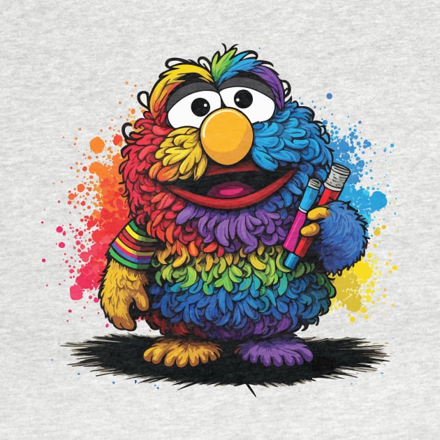 Funny Colorful Muppet by vectrus